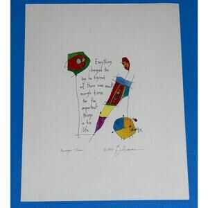 Brian Andreas Story People Print "Enough Time" 1995 11" X 14" SIGNED